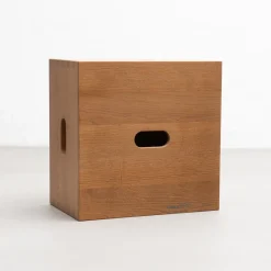 Pamono Cabanon Wood LC14 Stool by Le Corbusier for Cassina><noscript><img width=