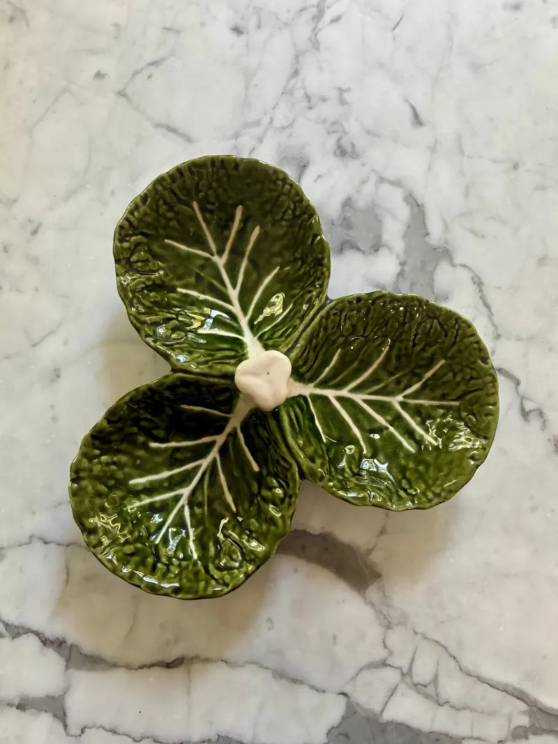 Pamono Cabbage Appetizer Dish in Slip, 1970> Serving Dishes