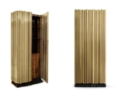 Clearance Pamono Cabinet in Gold-Plated Brass