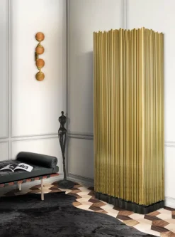 Clearance Pamono Cabinet in Gold-Plated Brass