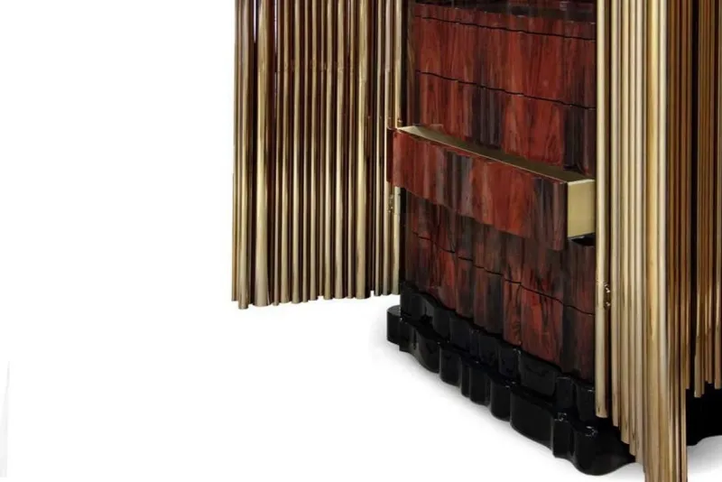 Clearance Pamono Cabinet in Gold-Plated Brass
