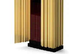 Clearance Pamono Cabinet in Gold-Plated Brass
