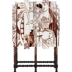 Best Pamono Cabinet with Hand-Painted Tiles