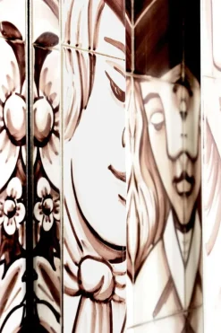 Best Pamono Cabinet with Hand-Painted Tiles