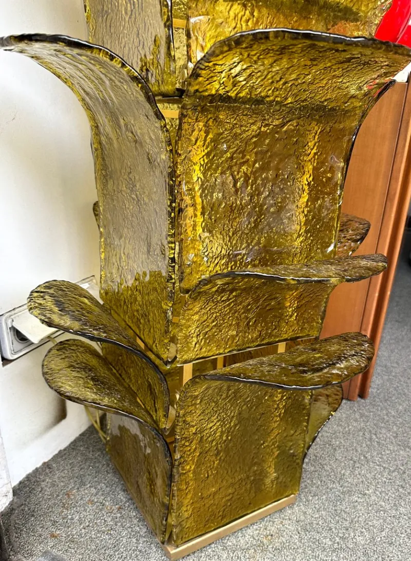 Clearance Pamono Cactus Floor Lamp in Murano Glass by Carlo Nason for Mazzega, 1970s