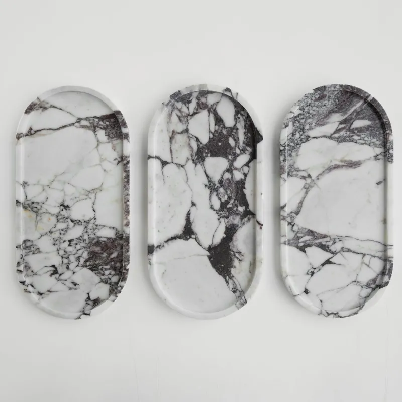 Pamono Calacatta Marble Oval Tray from Kiwano Concept> Tabletop|Trays