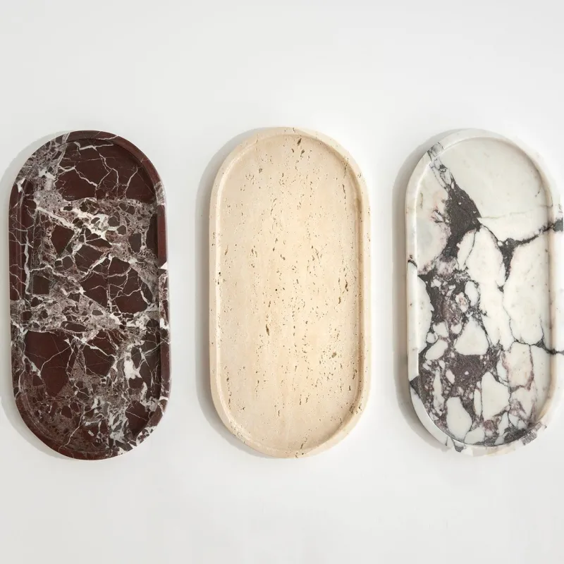 Pamono Calacatta Marble Oval Tray from Kiwano Concept> Tabletop|Trays