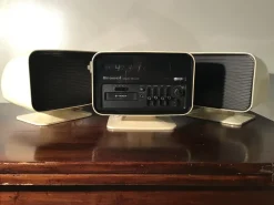 New Pamono Calypso de Luxe Stereo 8 Radio Clock with Speakers from Browni, 1960s, Set of 3