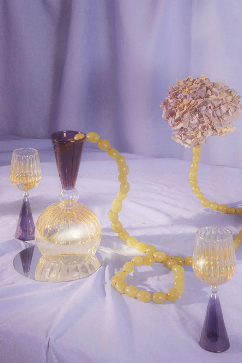 Clearance Pamono Calypso White Wine Glasses by Serena Confalonieri, Set of 2