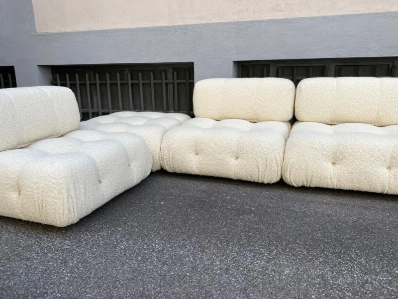 Pamono Camaleonda Sofa in White Bouclé, 2000s> Couches & Sofas