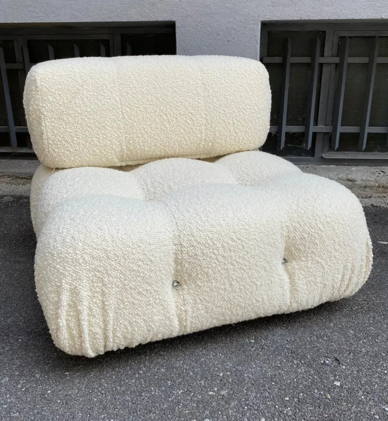 Pamono Camaleonda Sofa in White Bouclé, 2000s> Couches & Sofas