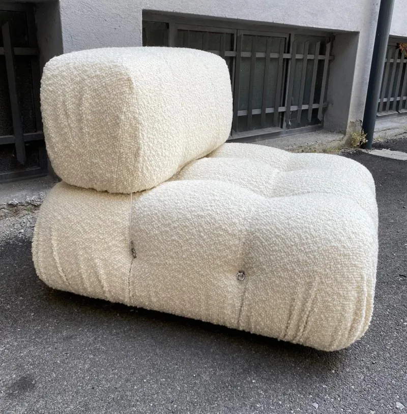 Pamono Camaleonda Sofa in White Bouclé, 2000s> Couches & Sofas