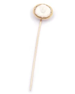 Pamono Cameo Biscuit Porcelain Tie Pin><noscript><img width=