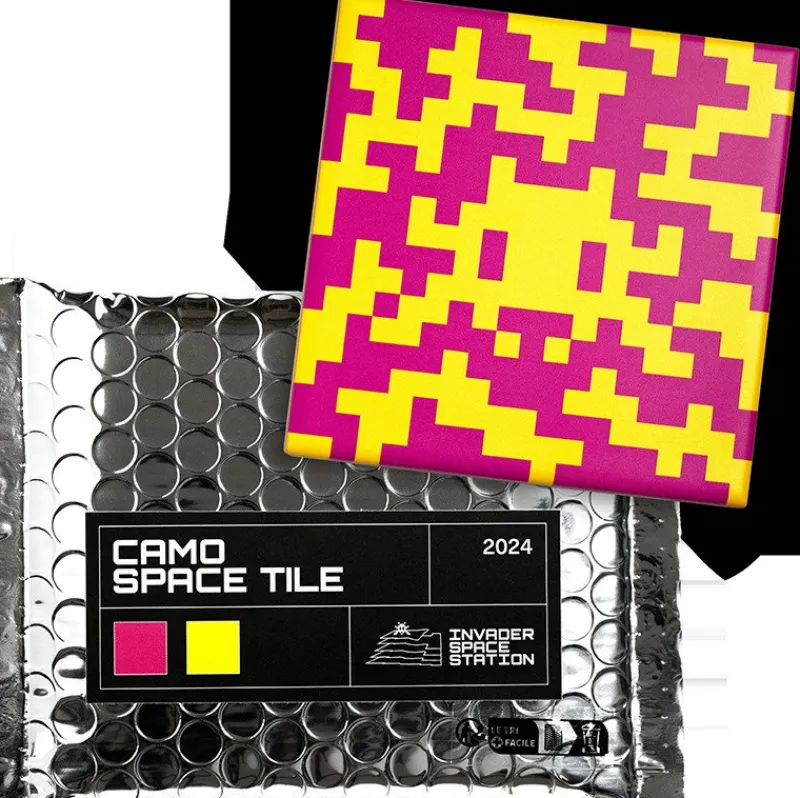 Pamono Camo Space Tiles, 2024, Set of 4> Decorative Objects