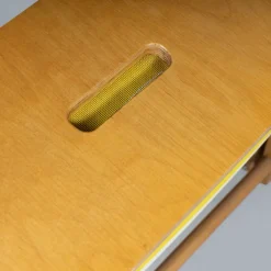 New Pamono Camp Cot in Wood and Yellow Canvas, 1960s