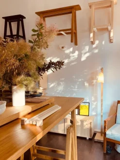 Hot Pamono Campanula Floor Lamp in Natural Oak and Porcelain by Frau Caze