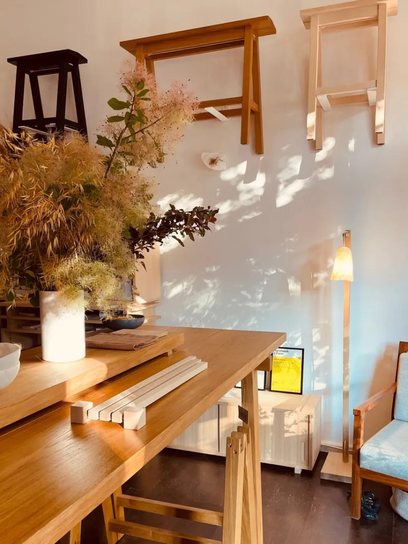 Hot Pamono Campanula Floor Lamp in Natural Oak and Porcelain by Frau Caze
