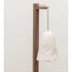 Hot Pamono Campanula Floor Lamp in Natural Oak and Porcelain by Frau Caze
