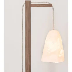 Hot Pamono Campanula Floor Lamp in Natural Oak and Porcelain by Frau Caze