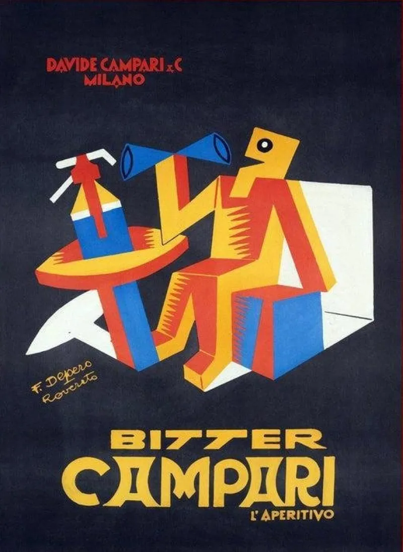 Pamono Campari Fortunato Depero 1 Poster, 1955> Posters