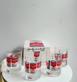 Best Pamono Campbells Series Glasses attributed to Andy Warhol for Block, 1990s, Set of 4