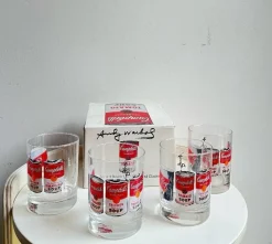 Best Pamono Campbells Series Glasses attributed to Andy Warhol for Block, 1990s, Set of 4