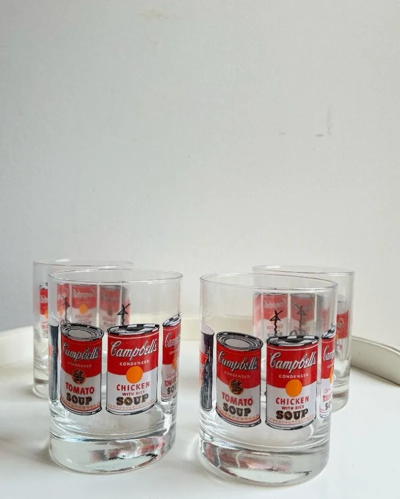 Best Pamono Campbells Series Glasses attributed to Andy Warhol for Block, 1990s, Set of 4
