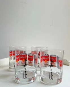 Best Pamono Campbells Series Glasses attributed to Andy Warhol for Block, 1990s, Set of 4