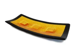 Best Pamono Campielo Q30 Murano Glass Plate with Gold leaf by Stefano Birello for VéVé Glass