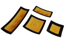 Best Pamono Campielo Q30 Murano Glass Plate with Gold leaf by Stefano Birello for VéVé Glass