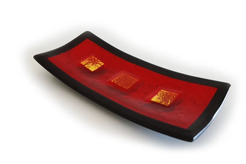 Pamono Campielo R30 Black and Red Murano Glass Centrepiece by Stefano Birello for VeVe Glass, 2019> Decorative Objects