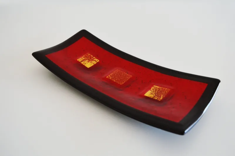 Pamono Campielo R30 Black and Red Murano Glass Centrepiece by Stefano Birello for VeVe Glass, 2019> Decorative Objects