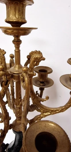 Best Pamono Candelabras in Verde Delle Alpi Marble and Bronze, 1950s, Set of 2