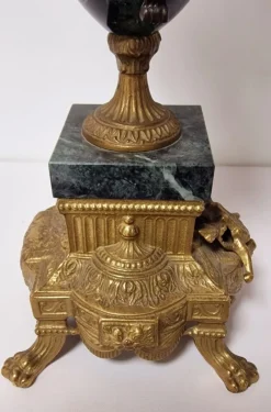 Best Pamono Candelabras in Verde Delle Alpi Marble and Bronze, 1950s, Set of 2