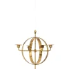 Pamono Candleabra Chandelier in Brass by Hans-Agne Jakobsson, 1960s> Ceiling Lights