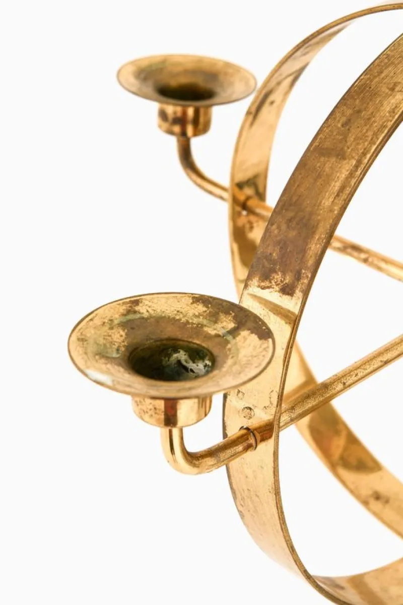 Pamono Candleabra Chandelier in Brass by Hans-Agne Jakobsson, 1960s> Ceiling Lights