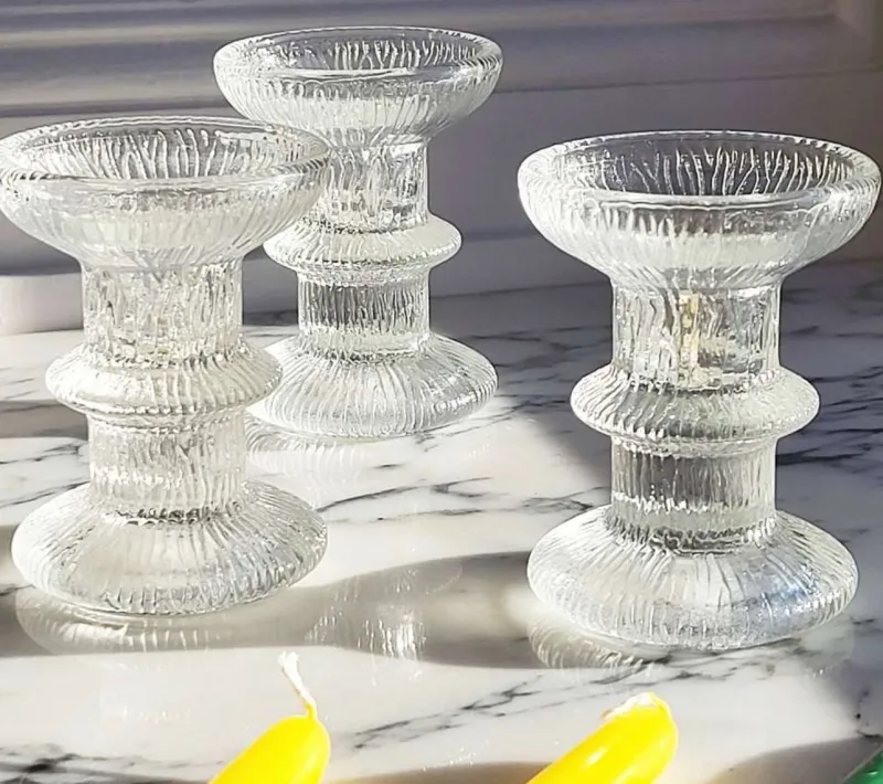 New Pamono Candleholders from Luminarc, 1970s, Set of 3