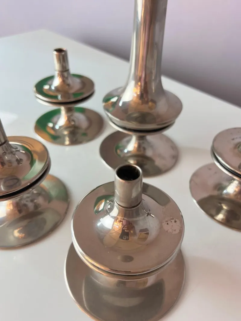 Outlet Pamono Candlesticks by Hans Nagel for BMF, Set of 5