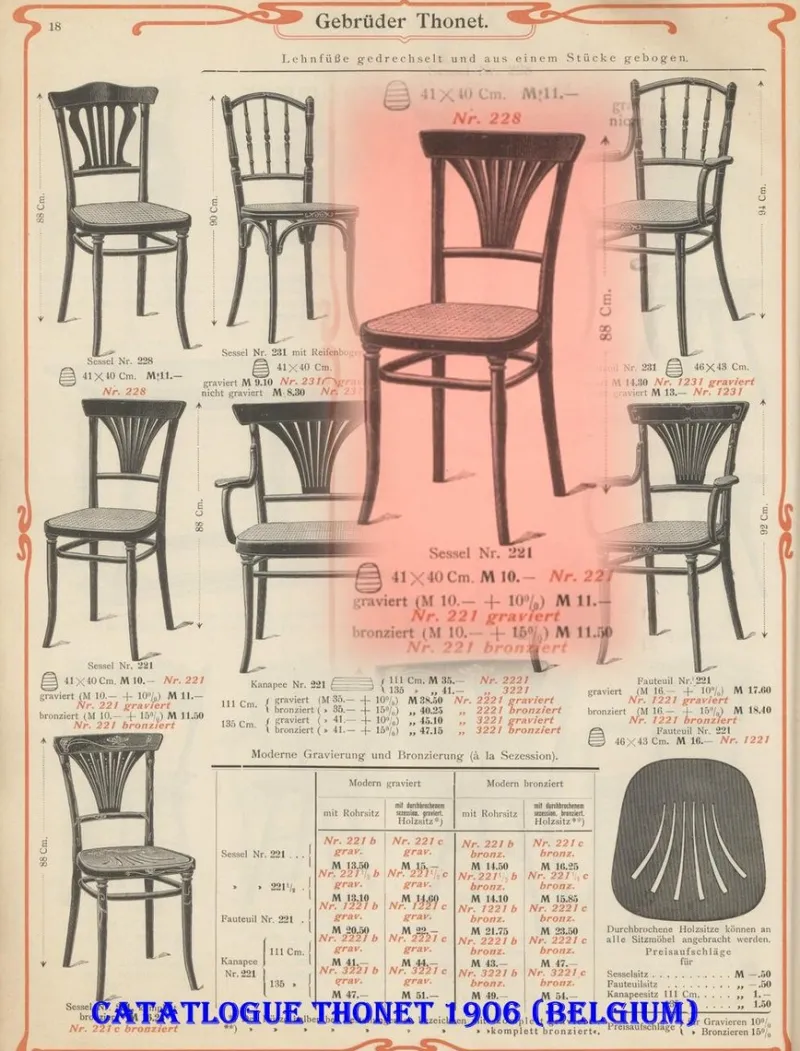 Pamono Caned Chairs by Michael Thonet for Gebrüder Thonet, Set of 6> Side Chairs & Dining Chairs