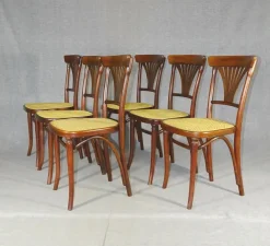 Pamono Caned Chairs by Michael Thonet for Gebrüder Thonet, Set of 6><noscript><img width=