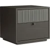 Pamono Canette Laguna Oak and Leather Nightstand by Morica Design> Tables|Nightstands
