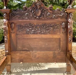 Pamono Canopy Bed by Henri-Auguste Fourdinois><noscript><img width=