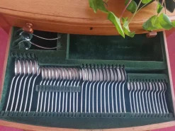 Pamono Canteen of Cutlery by Mappin & Webb, 1920s, Set of 109><noscript><img width=