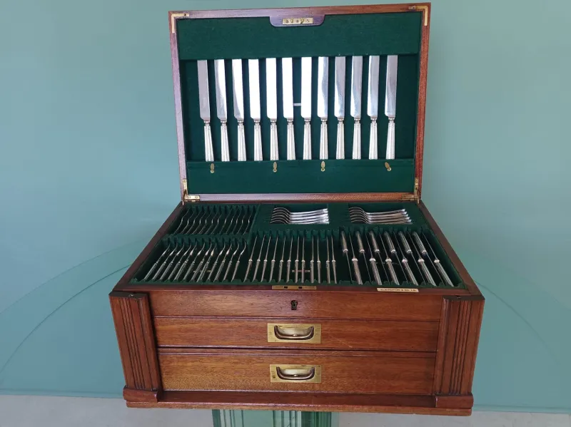 Pamono Canteen of Cutlery from Elkington & Co, 1925, Set of 178> Cutlery & Serving Utensils