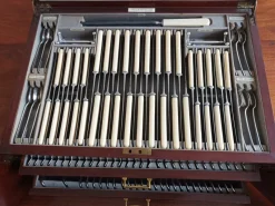 Pamono Canteen of Cutlery from James & William Laing, 1890s, Set of 149><noscript><img width=