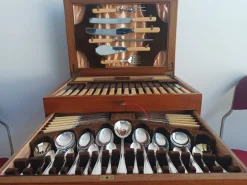 Pamono Canteen of Cutlery from Viners, 1920s, Set of 103> Cutlery & Serving Utensils