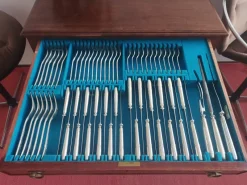 Pamono Canteen of Cutlery from Walker & Hall, 1930s, Set of 117><noscript><img width=