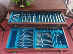 Pamono Canteen of Cutlery from Walker & Hall, 1930s, Set of 117><noscript><img width=