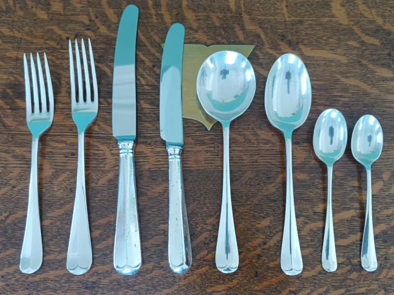 Online Pamono Canteen of Cutlery from Walker & Hall, 1920s, Set of 107