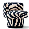 Pamono Caos Accent Chair in Zebra Furry Velvet from Moanne